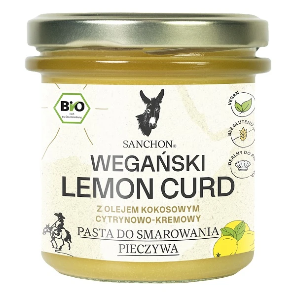 Sanchon, krem cytrynowy Lemon Curd, bezglutenowy, 160g