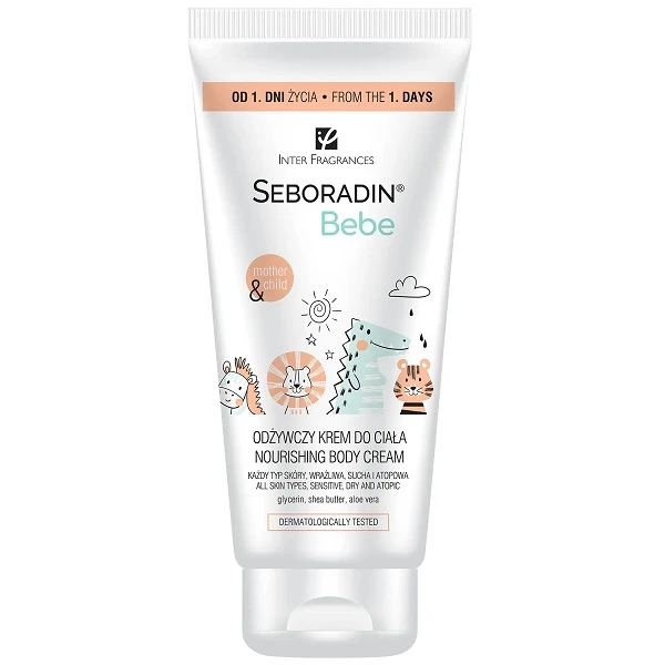 Seboradin Bebe, odżywczy krem do ciała, skóra wrażliwa, sucha i atopowa, od urodzenia, 200ml