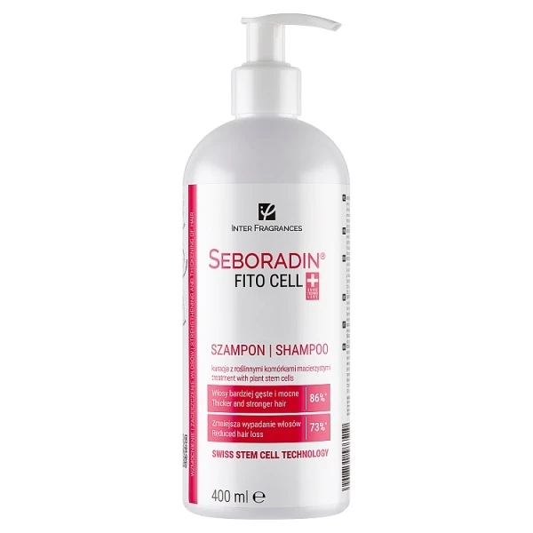 Seboradin FitoCell, szampon stymulujący odrost włosów, pompka, 400ml