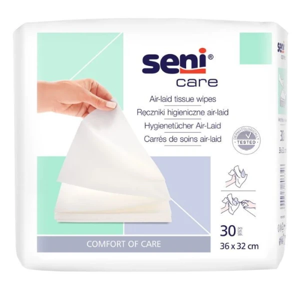 Seni Care, ręczniki higieniczne Air-Laid, 36cmx32cm, 30 sztuk