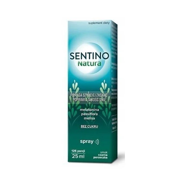 Sentino Natura, spray, smak czarnej porzeczki, 25ml