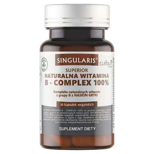 Singularis Superior, Naturalna Witamina B-Complex 100%, z nasion gryki, 30 kapsułek