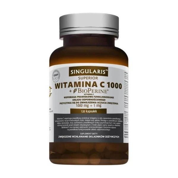 Singularis Superior, Witamina C 1000 + BioPerine, 120 kapsułek