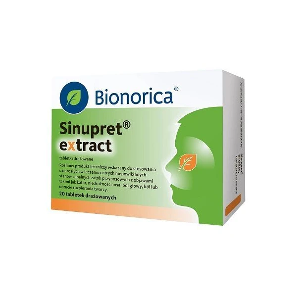 Sinupret extract, lek złożony, 20 tabletek