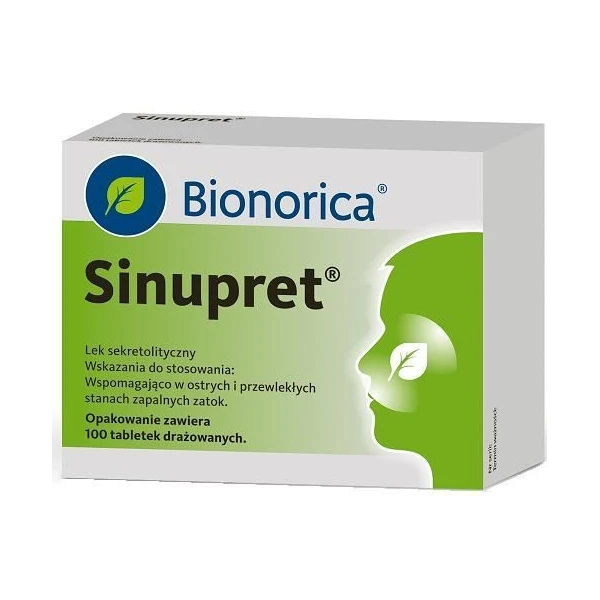 Sinupret, lek złożony, 100 tabletek