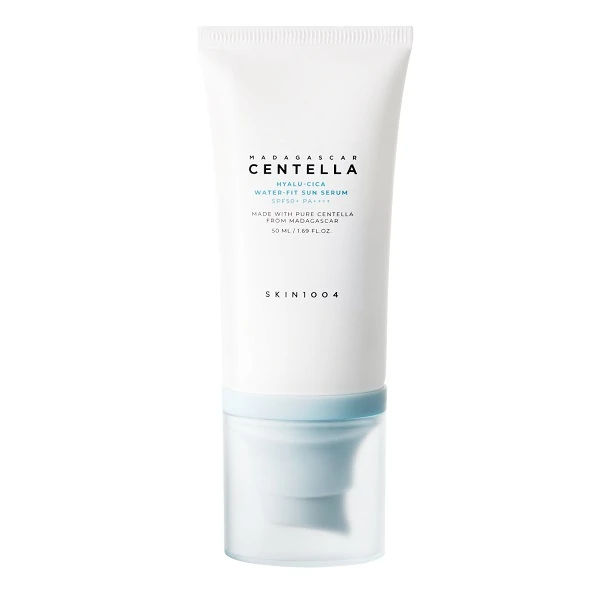 SKIN1004, Madagascar Centella Hyalu Cica Water-Fit Sun Serum SPF50+ PA++++, lekki krem przeciwsłoneczny, 50ml