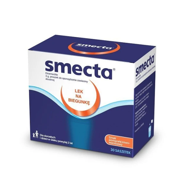 Smecta 3g, smak pomarańczowo-waniliowy, proszek, 30 saszetek