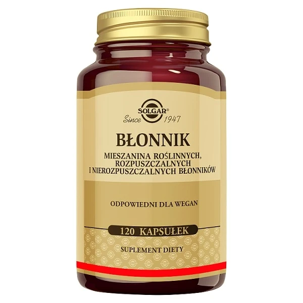 Solgar Błonnik, mieszanina naturalnych błonników, 120 kapsułek