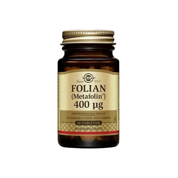 Solgar Folian (Metafolin) 400mcg, 50 tabletek