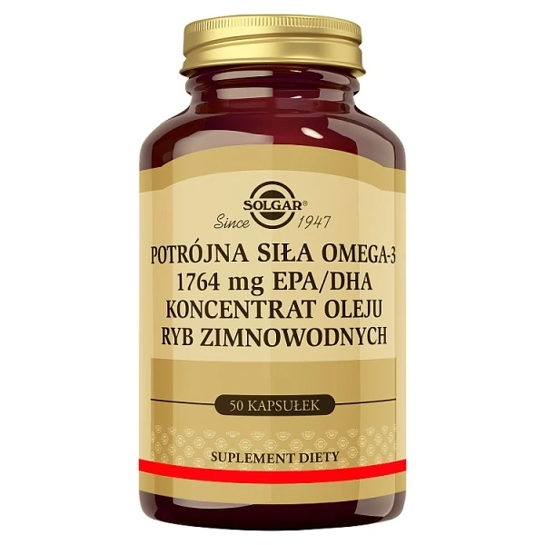 Solgar Potrójna Siła Omega-3 1764mg EPA/DHA, 50 kapsułek