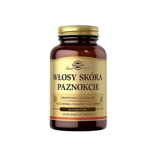 Solgar Włosy Skóra Paznokcie, 60 tabletek