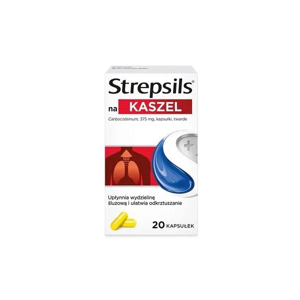 Strepsils na kaszel 375mg, 20 kapsułek