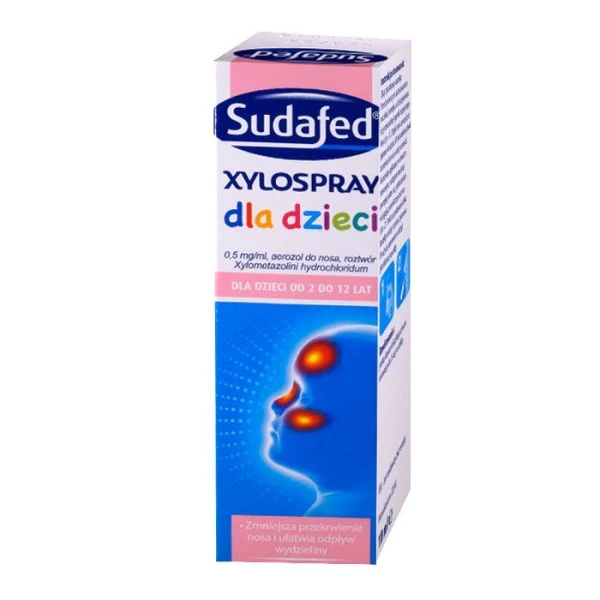 Sudafed XyloSpray dla dzieci 0,5mg/ml, aerozol do nosa, od 2 roku życia, 10ml