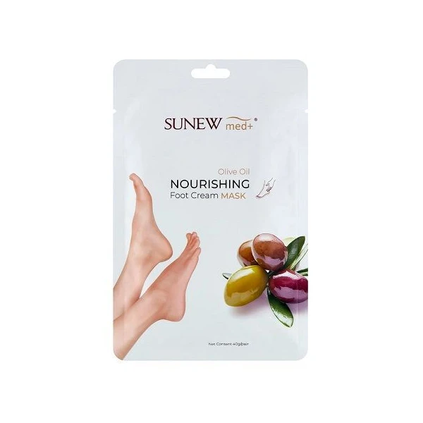 SunewMed+, maska do stóp z olejkiem jojoba i oliwą z oliwek, nasączane skarpetki, 1 para