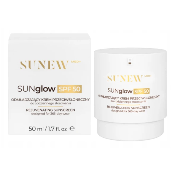 SunewMed+ SUNglow, odmładzający krem przeciwsłoneczny do twarzy, SPF 50, 50ml