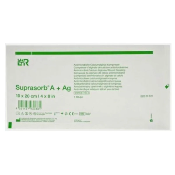 Suprasorb A, opatrunek z włókien alginianu wapnia, jałowy, 10cmx20cm, 1 opatrunek