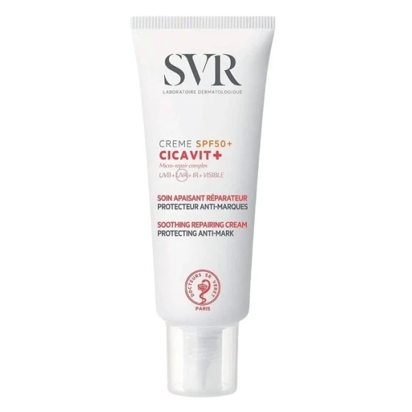 SVR Cicavit+ Creme, łagodzący krem SPF 50+ do skóry wrażliwej, 40ml