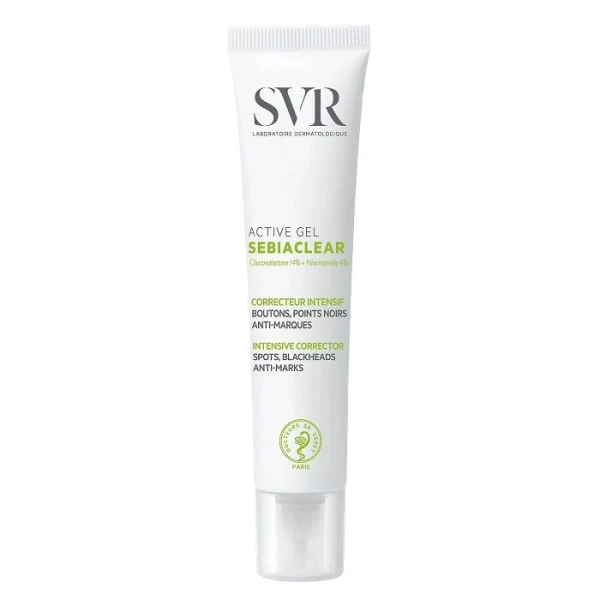 SVR Sebiaclear Active, żel zwalczający niedoskonałości, skóra trądzikowa, 40ml