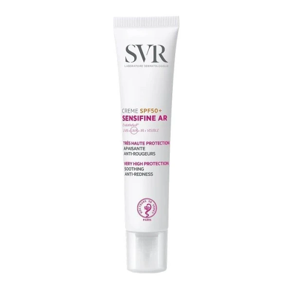 SVR Sensifine AR Creme, krem ochronny SPF 50+, redukujący zaczerwienienia, skóra naczynkowa i ze skłonnością do trądziku różowatego, 40ml