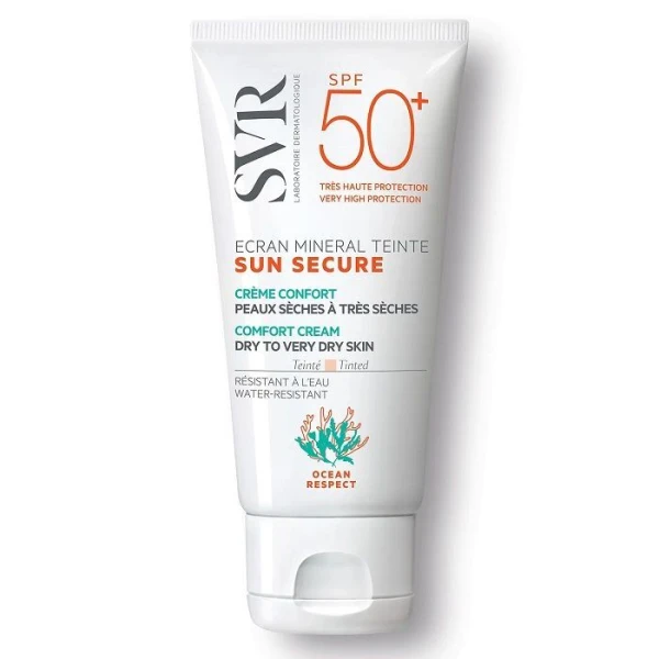 SVR Sun Secure Ecran Mineral Teinte, mineralny krem tonujący SPF50+, skóra sucha i bardzo sucha, 60g