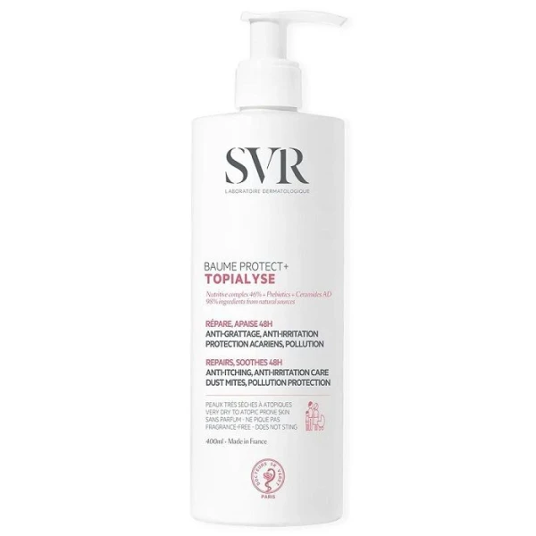SVR Topialyse Baume Protect+, balsam regenerujący do skóry suchej, z tendencją do atopii, 400ml