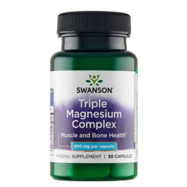 Swanson, Triple Magnesium Complex, magnez, 30 kapsułek