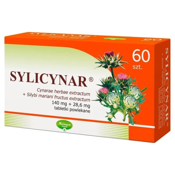 Sylicynar 140mg+28,6mg, 60 tabletek
