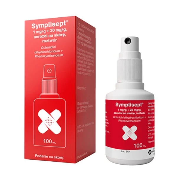 Symplisept (1 mg/g + 20 mg/g), aerozol na skórę, 100ml