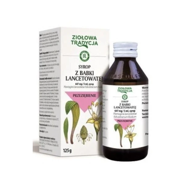 Syrop z babki lancetowatej 647mg/5ml, Ziołowa Tradycja, syrop, 125g