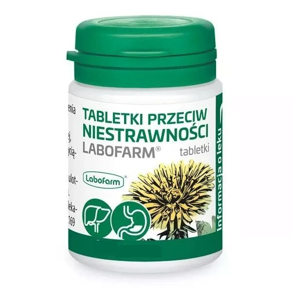 Tabletki przeciw niestrawności Labofarm, lek złożony, 60 tabletek