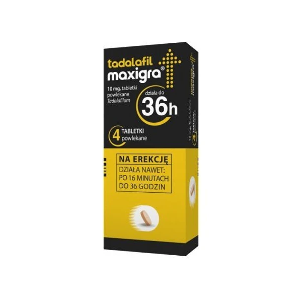 Tadalafil Maxigra 10mg, 4 tabletki powlekane