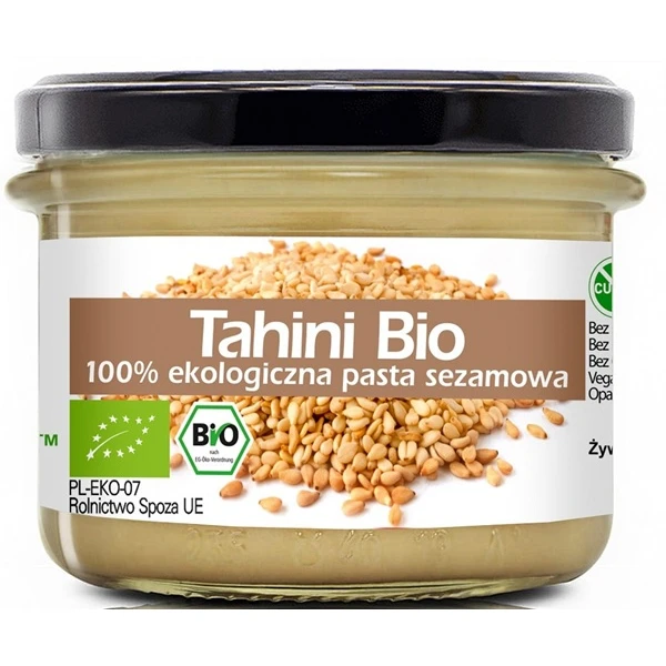 Bio Food, Tahini bio, 100% ekologiczna pasta sezamowa, 180g