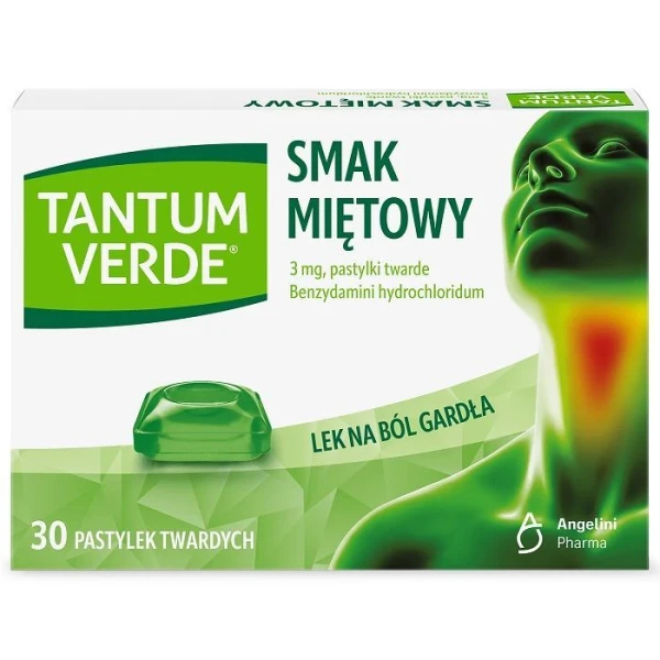 Tantum Verde 3mg, smak miętowy, 30 pastylek do ssania