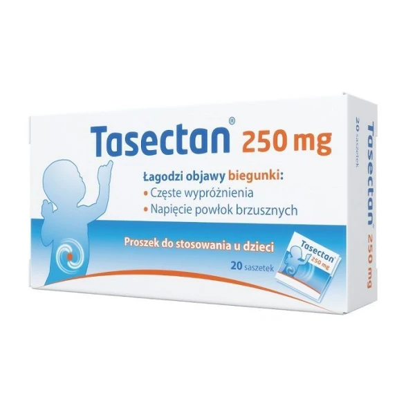 Tasectan 250mg, proszek dla dzieci, 20 saszetek