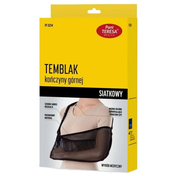 Temblak kończyny górnej, Pani Teresa, siatkowy, rozmiar M, kolor czarny, 1 sztuka
