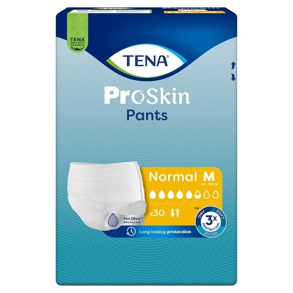 Majtki chłonne Tena Pants ProSkin Normal, rozmiar M chłonność 5,5/8, nowa wersja, 30 sztuk