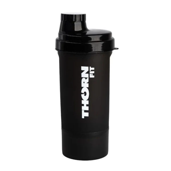 Thorn Fit, shaker z pojemnikiem, czarny, 600ml