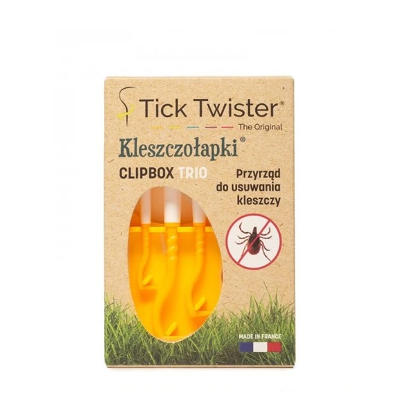 Tick Twister Clipbox Trio, kleszczołapki, przyrząd do usuwania kleszczy, 1 opakowanie