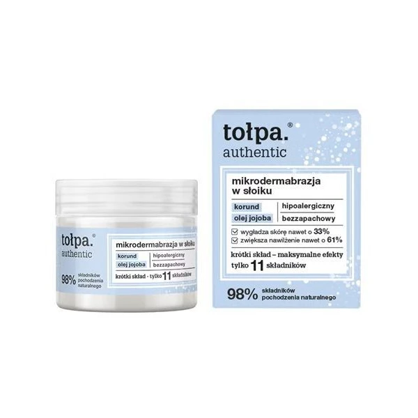 Tołpa Authentic, mikrodermabrazja w słoiku, 65g