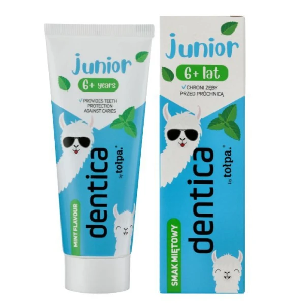 Tołpa Dentica Junior, pasta do zębów dla dzieci od 6 lat, smak miętowy, 50ml