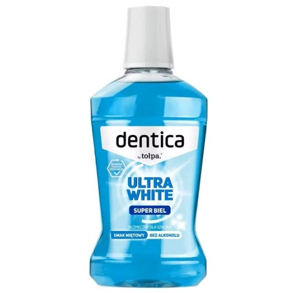 Tołpa Dentica, płyn do higieny jamy ustnej, Ultra white, smak miętowy, 500ml