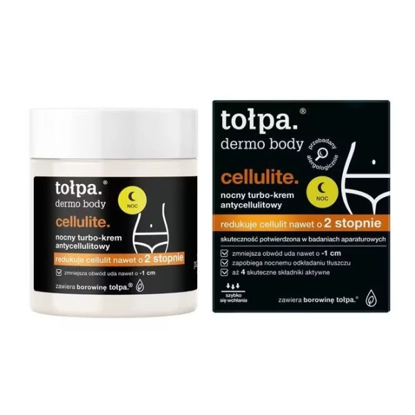 Tołpa Dermo Body Cellulite, nocny turbo-krem antycelluitowy, 250ml
