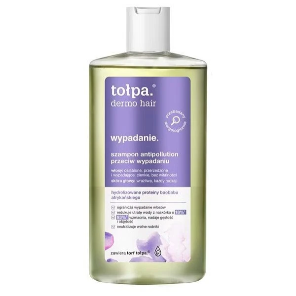 Tołpa Dermo Hair Wypadanie, szampon antipollution przeciw wypadaniu, 250ml
