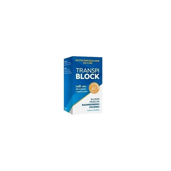 Transpiblock, bloker przeciw nadmiernemu poceniu, roll-on, 50ml