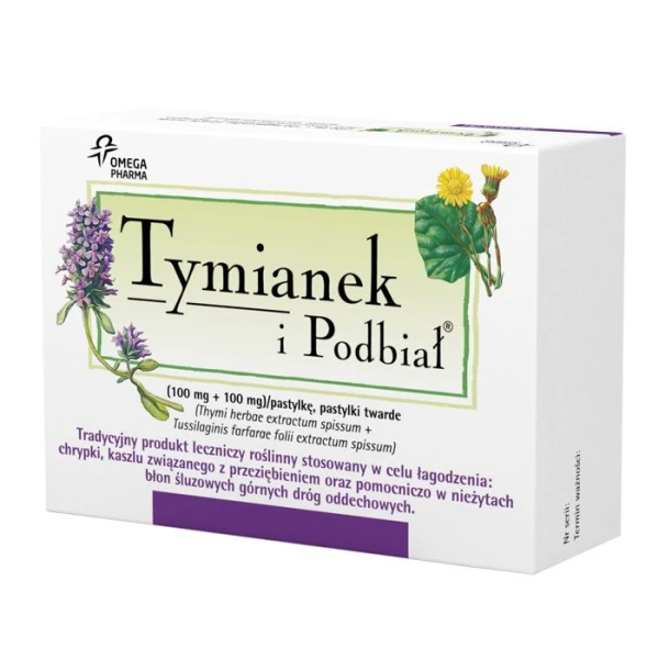 Tymianek i Podbiał Original (100mg+100mg)/pastylkę, 16 pastylek do ssania