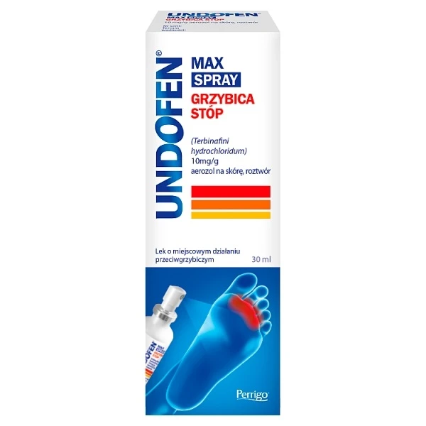Undofen, Max Spray Grzybica Stóp 10mg/g, aerozol na skórę, 30ml