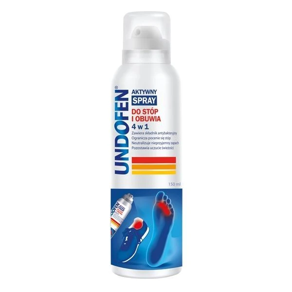 Undofen, spray aktywny do stóp i obuwia 4w1, 150ml