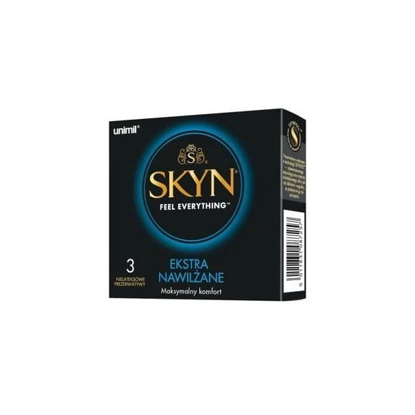 Unimil Skyn, prezerwatywy bezlateksowe Extra Nawilżanie, 3 sztuki