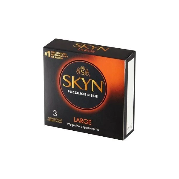 Unimil Skyn, prezerwatywy bezlateksowe Large, 3 sztuki