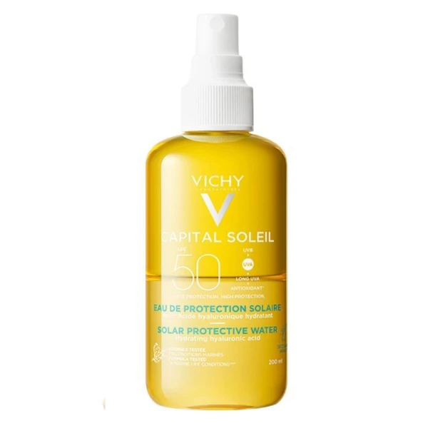 Vichy Capital Soleil, ochronna mgiełka nawilżająca do twarzy i ciała SPF 50, 200ml